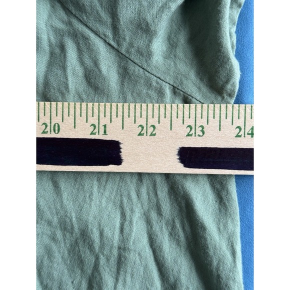 Old Navy Women's XL Tall Linen-Blend Tie-Shoulder Cropped Cami In Sage Green - Picture 7 of 7